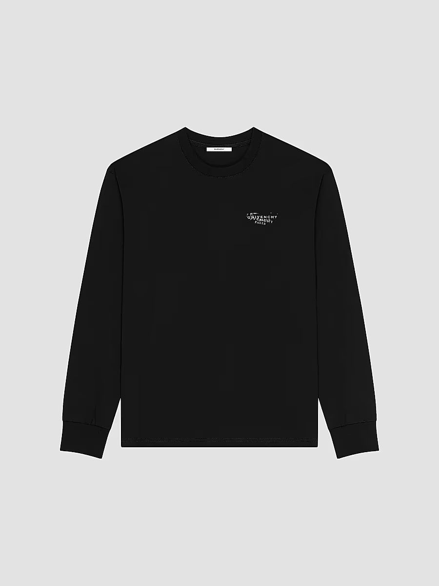Givenchy Men's T-Shirt in Cotton with Stamp Print - Black - Size XXL