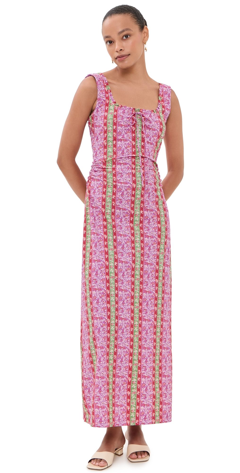 Hill House Home The Coraline Dress Etched Floral Stripe XXL