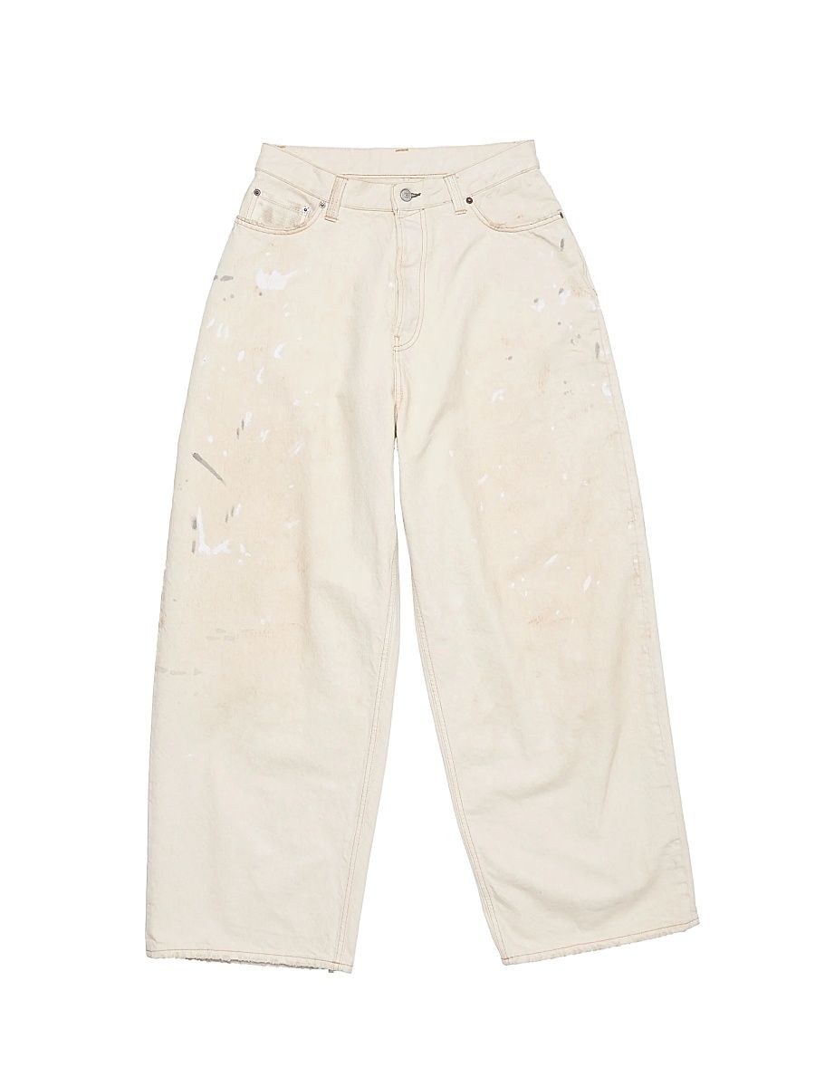 Men's 1981 Paint Splatter Barrel-Leg Jeans - White - Size XL