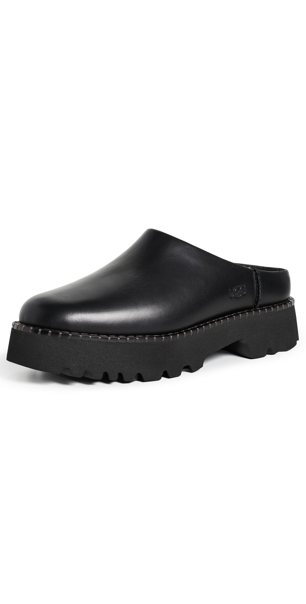 UGG Uptowner Mules Black Leather 8