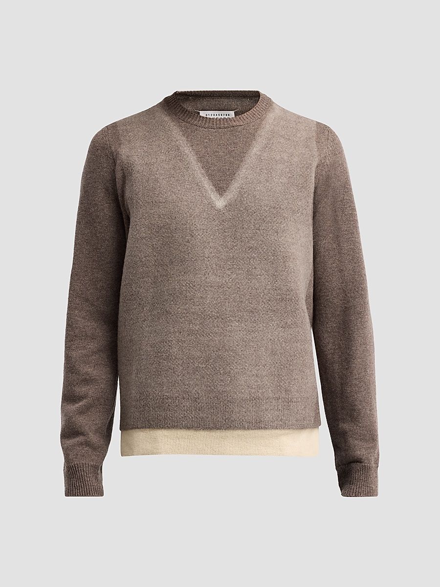 Men's Fused Knit Crewneck Sweater - Mud Ecru - Size XL