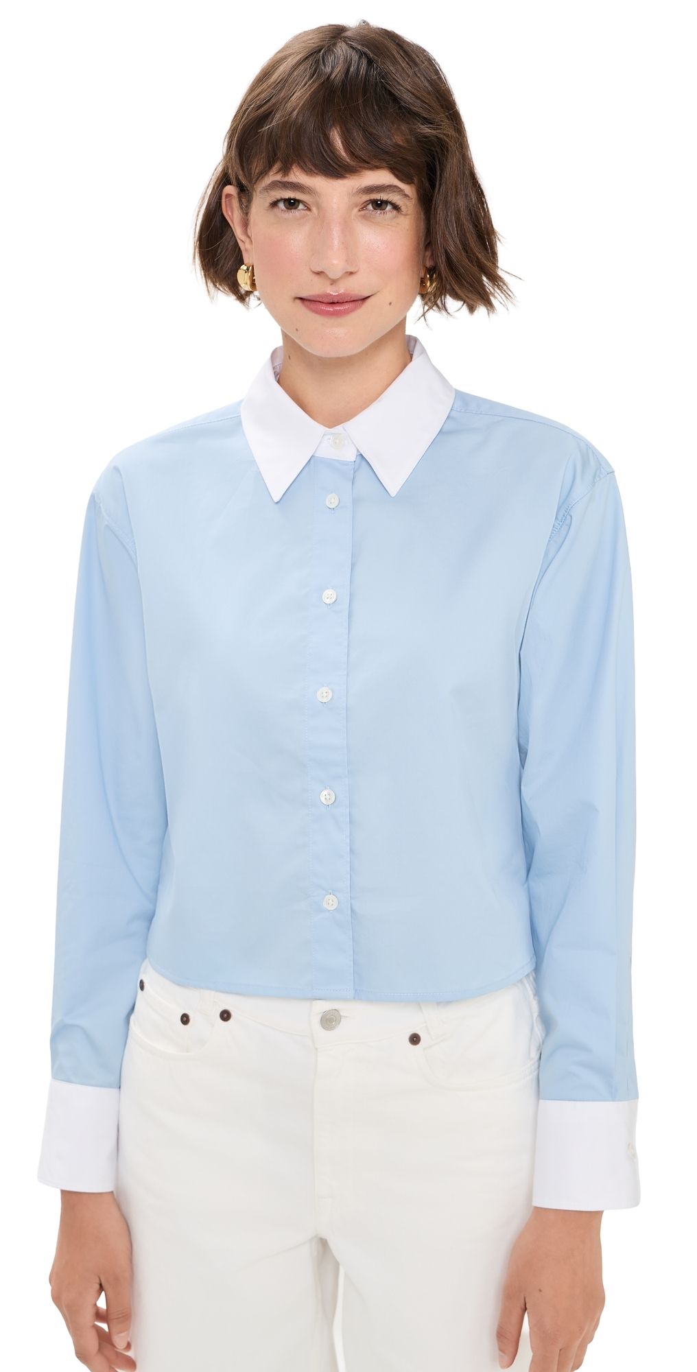 Sold Out NYC The Cropped Everything Shirt in French Blue French Blue M