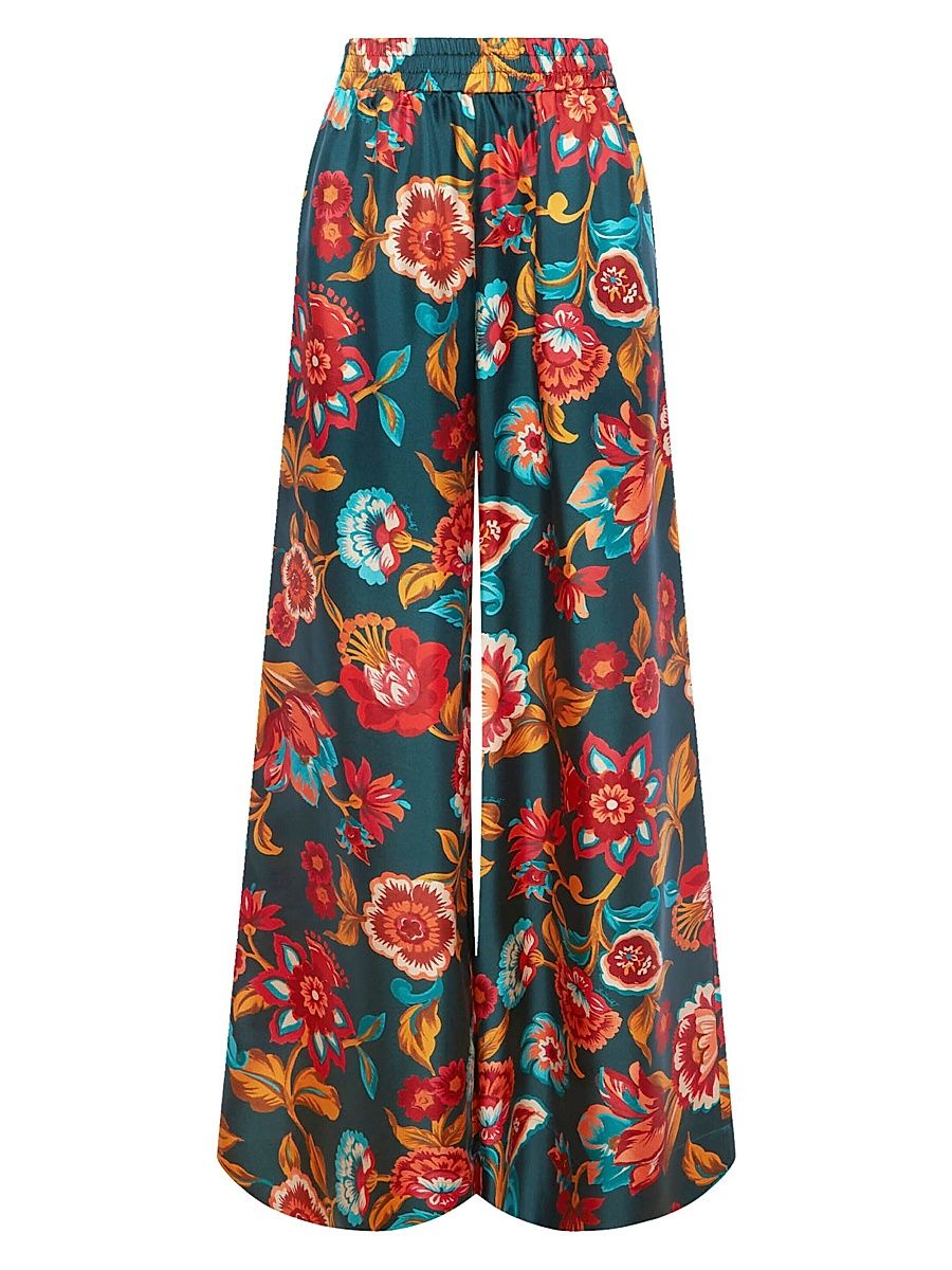 Women's Palazzo Pants - Hottie Emerald - Size XXS