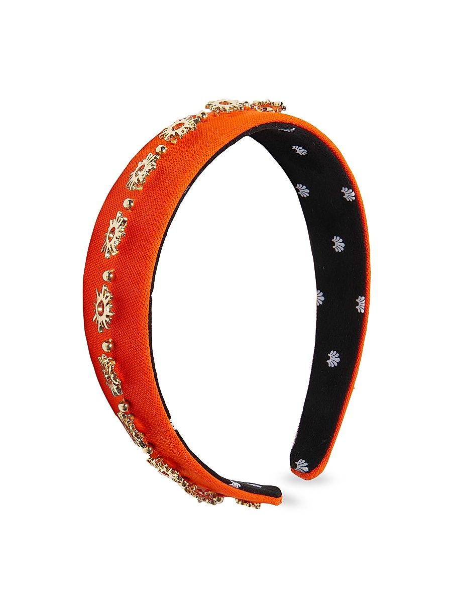 Women's Bessette Sunny Beaded Cotton Headband - Fire