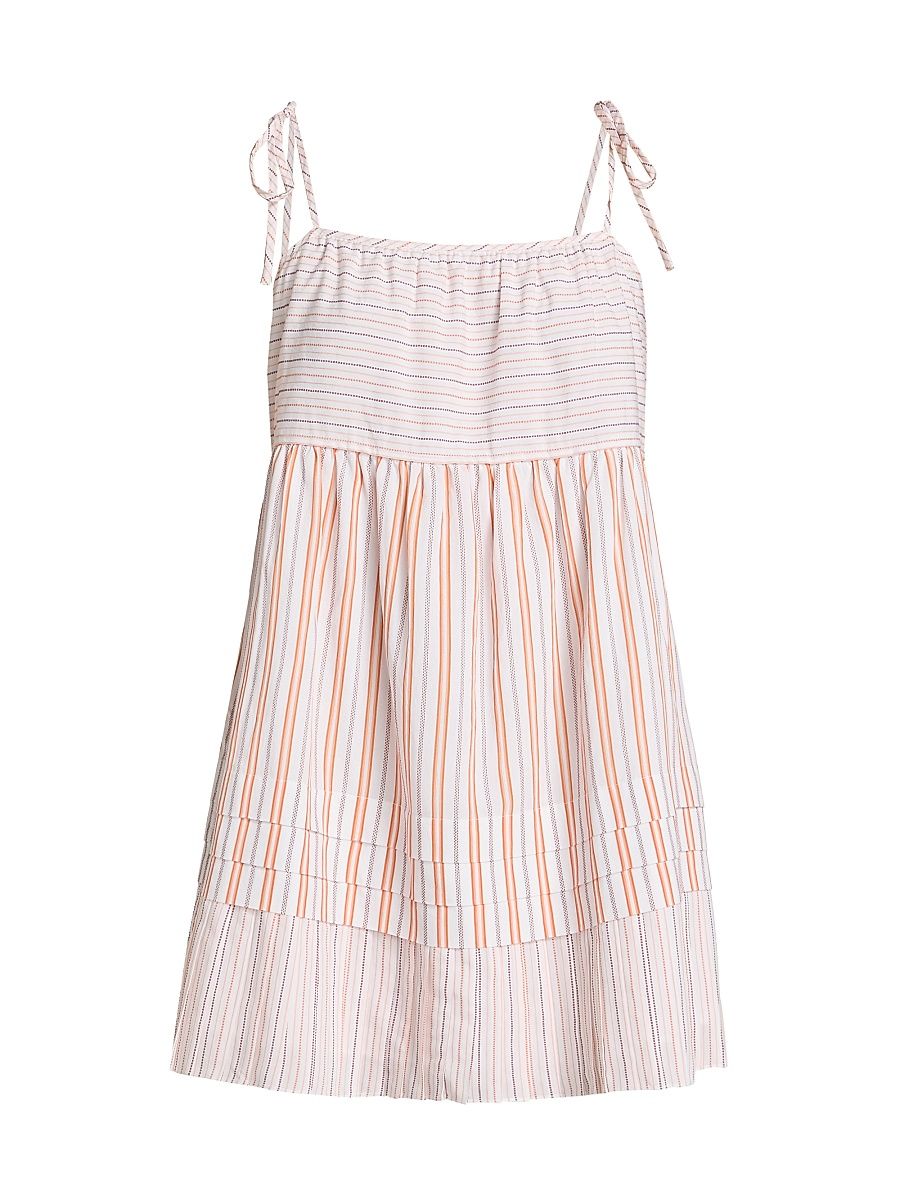 Women's Lacie Striped Minidress - Sunset Orange Stripe Combo - Size XL