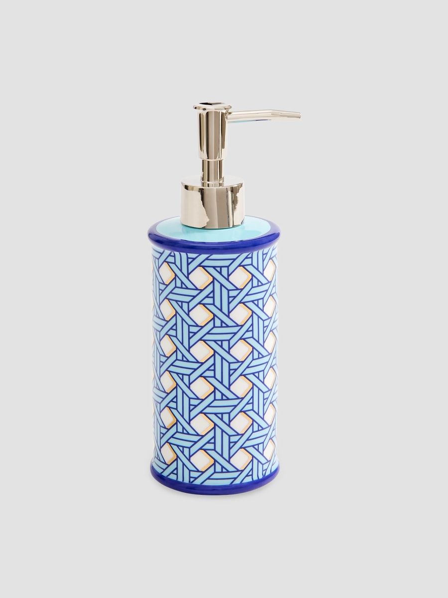 Jonathan Adler Basketweave Soap Dispenser - Blue