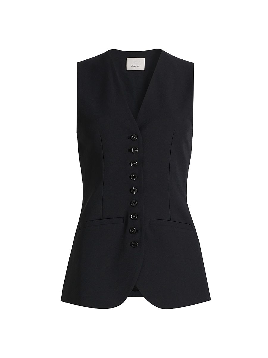 Women's Kallen Crepe Vest - Black - Size 00