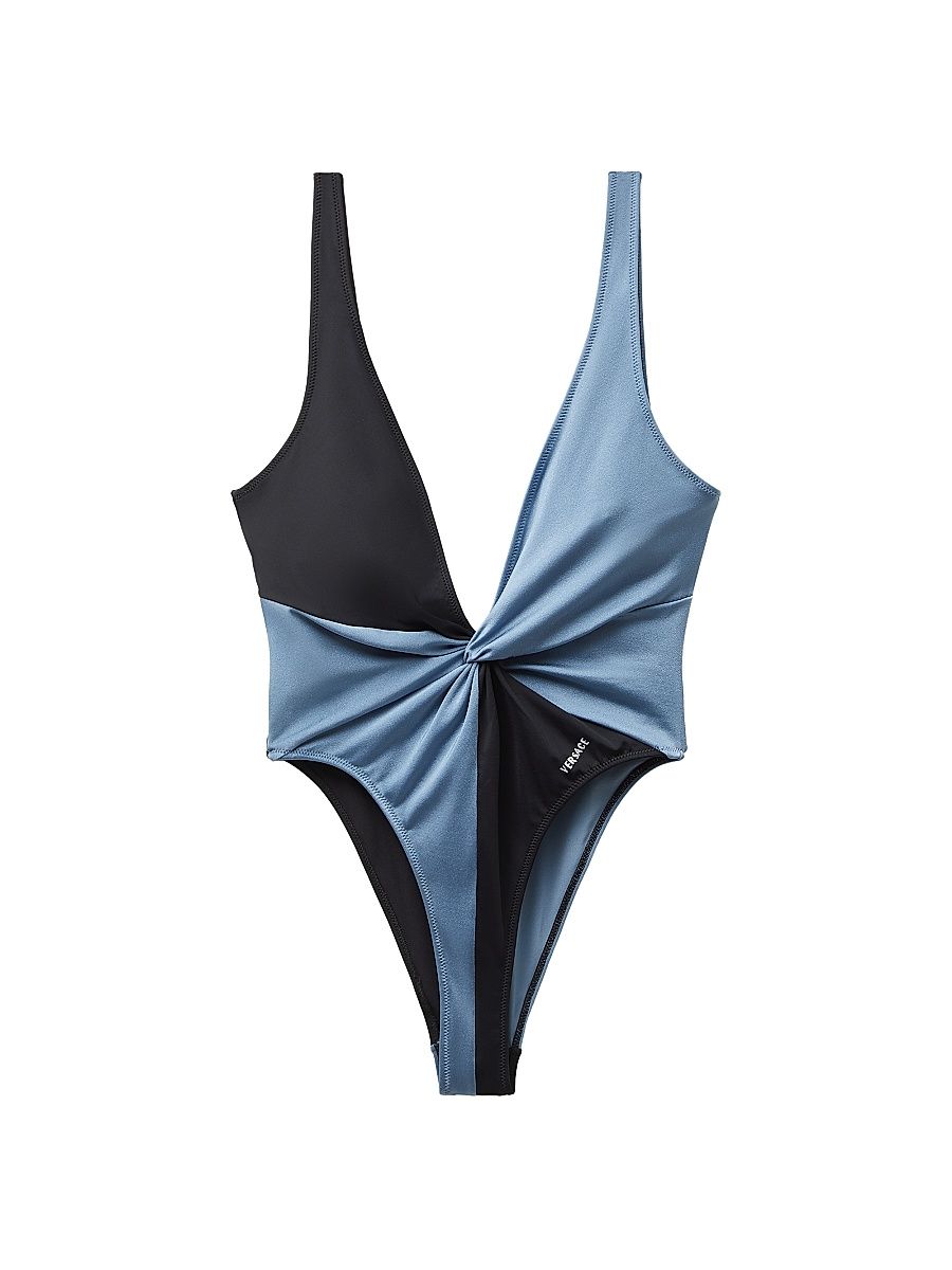 Women's Colorblocked Twist One-Piece Swimsuit - Size XL