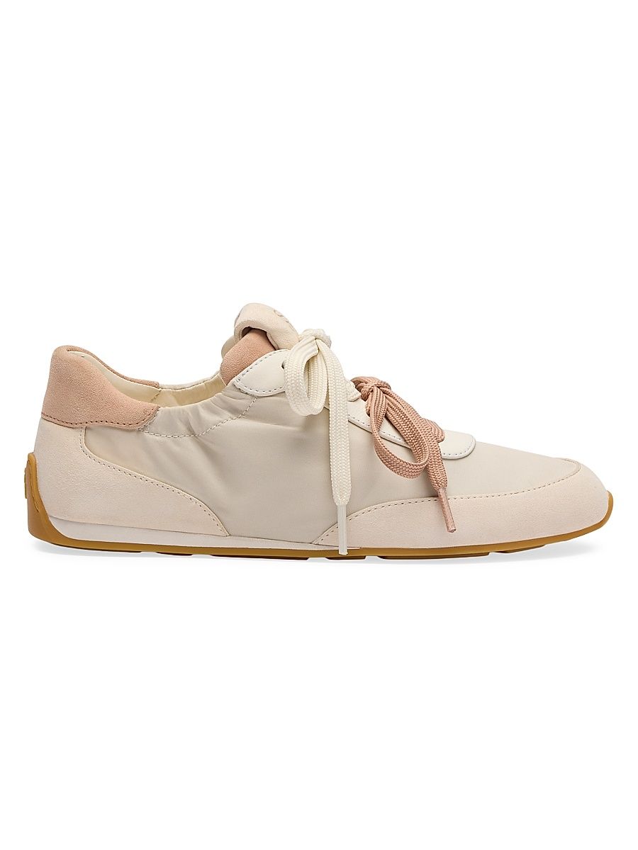 Women's Bond Ruche Tonal Colorblocked Low-Top Sneakers - Linen Cream Blushful - Size 9.5