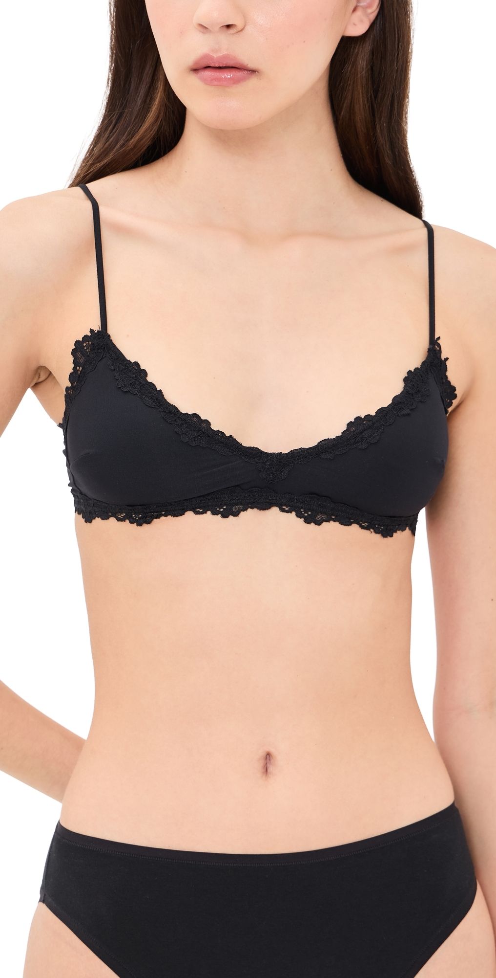 Free People Charlie Bralette Black M