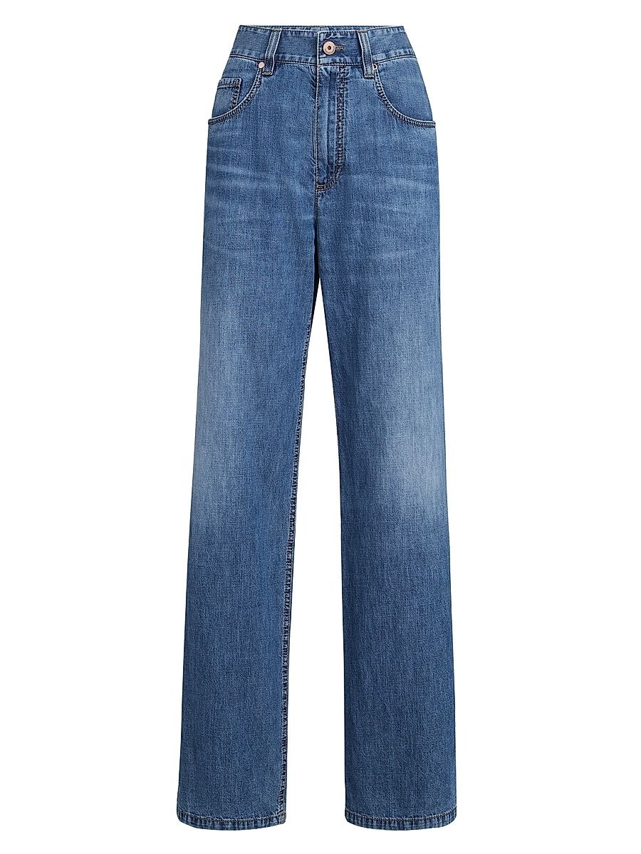 Women's Lightweight Denim Contemporary Loose Jeans - Denim - Size 16