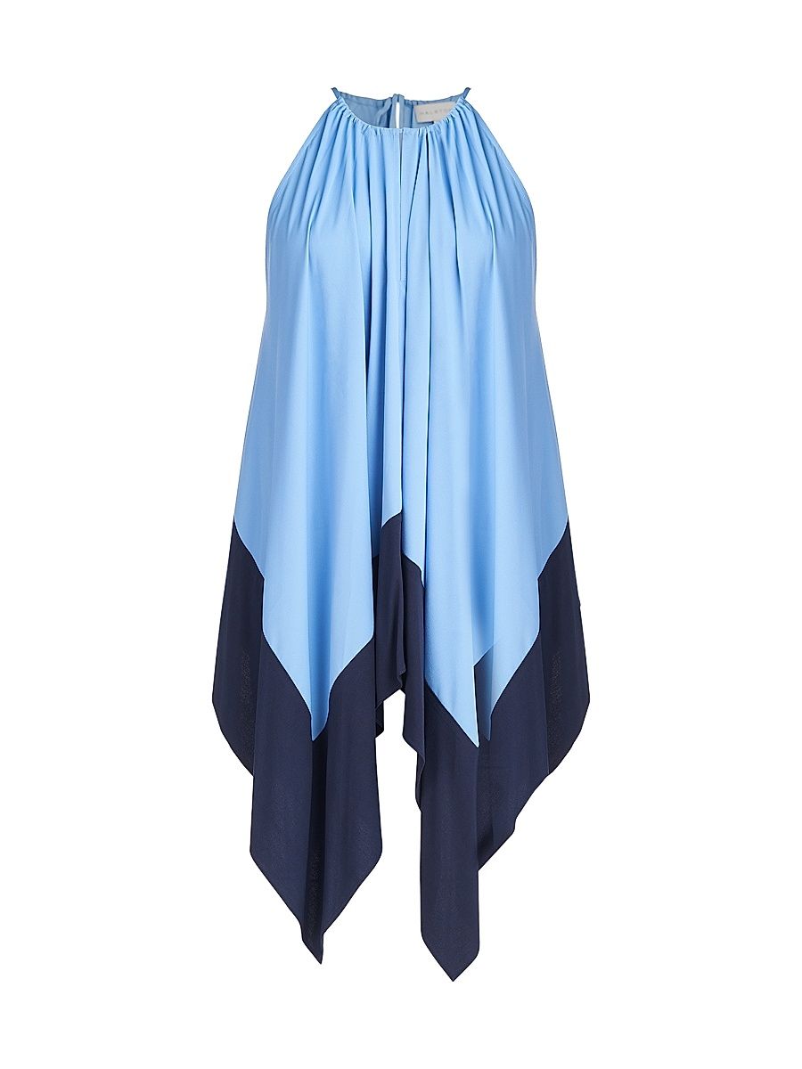 Women's Kavita Handkerchief Halter Top - Medium Blue - Size Medium