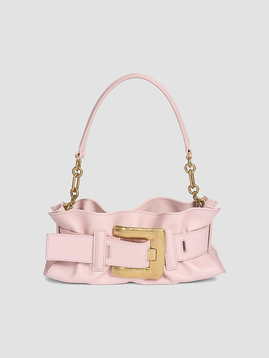 Balmain Women's Anthem Mini Leather Shoulder Bag - Rose Pale