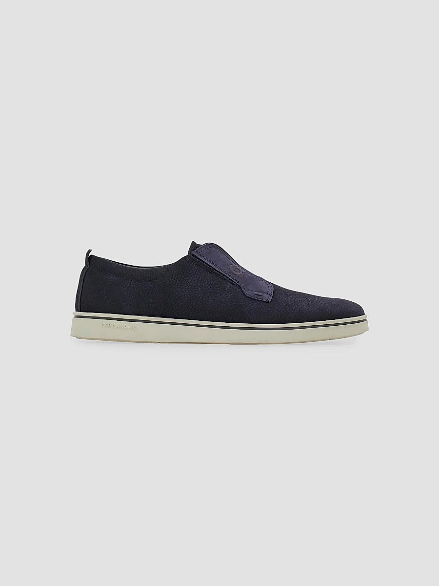 FERRAGAMO Men's Alfie Suede Loafers - Navy - Size 7.5