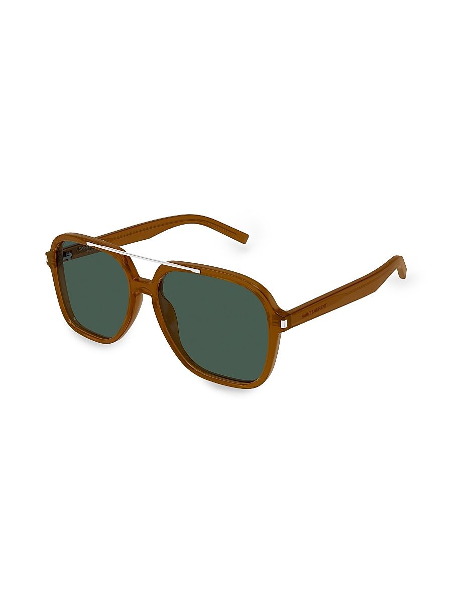 Women's 58MM Squared Acetate Sunglasses - Brown Grey