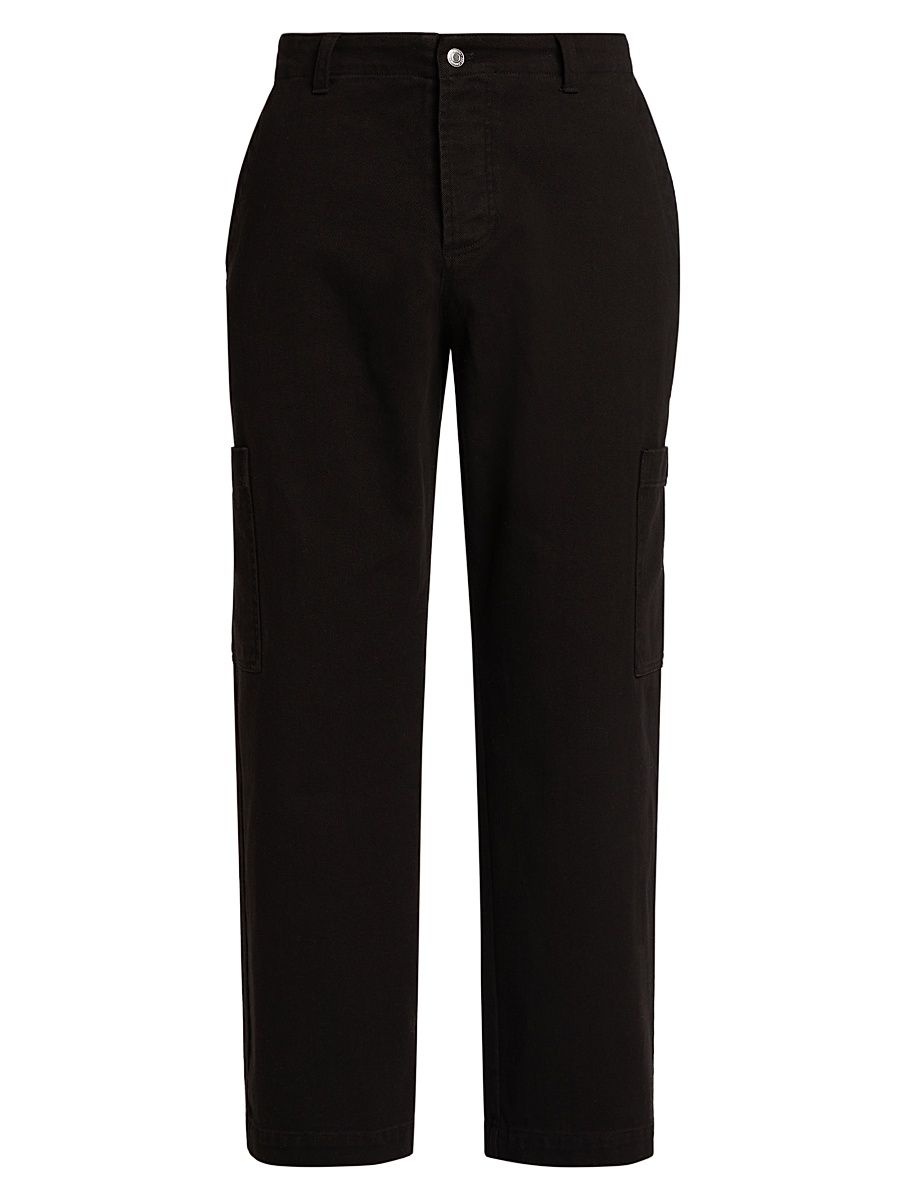 Men's Tsion Cotton Trousers - Black - Size 34