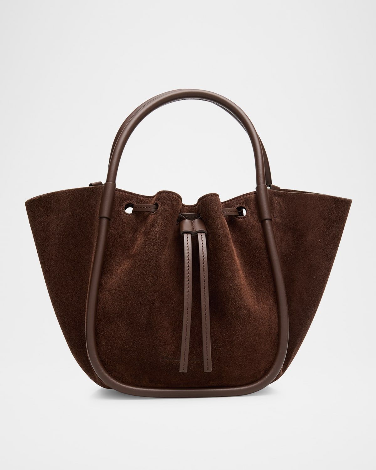 Small Ruched Suede Tote Bag