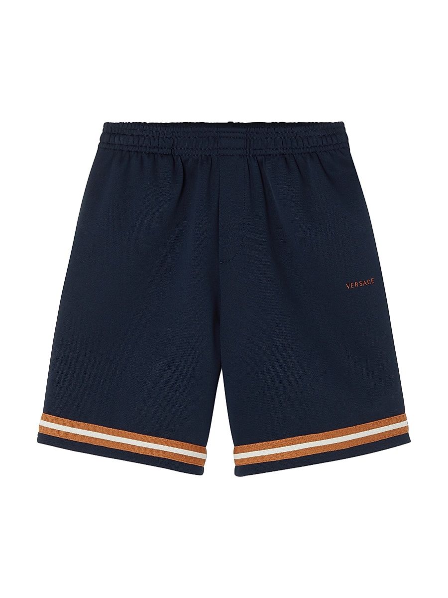 Little Boy's & Boy's Logo Embroidered Techno Shorts - Dark Navy - Size 8