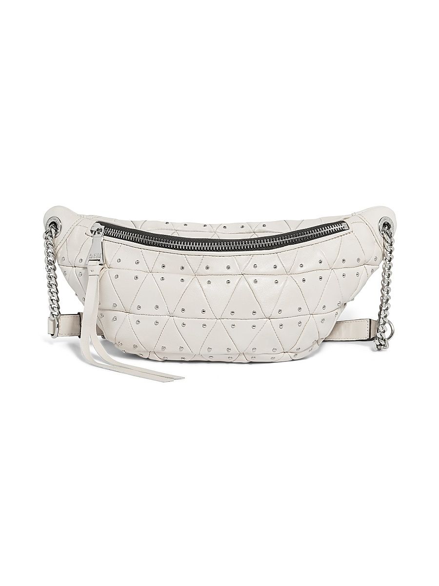 Women's The Hug Leather Convertible Sling Bag - Chalk Geo Studs