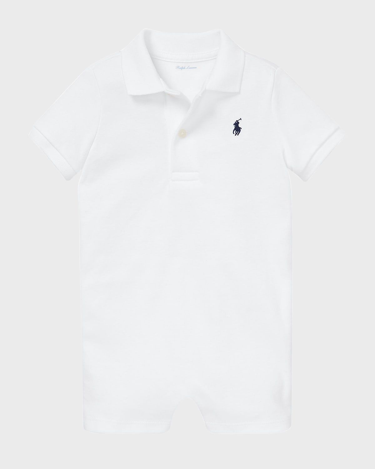 Boy & apos;s Polo Interlock Cotton Shortall, Sizes 3M-24M