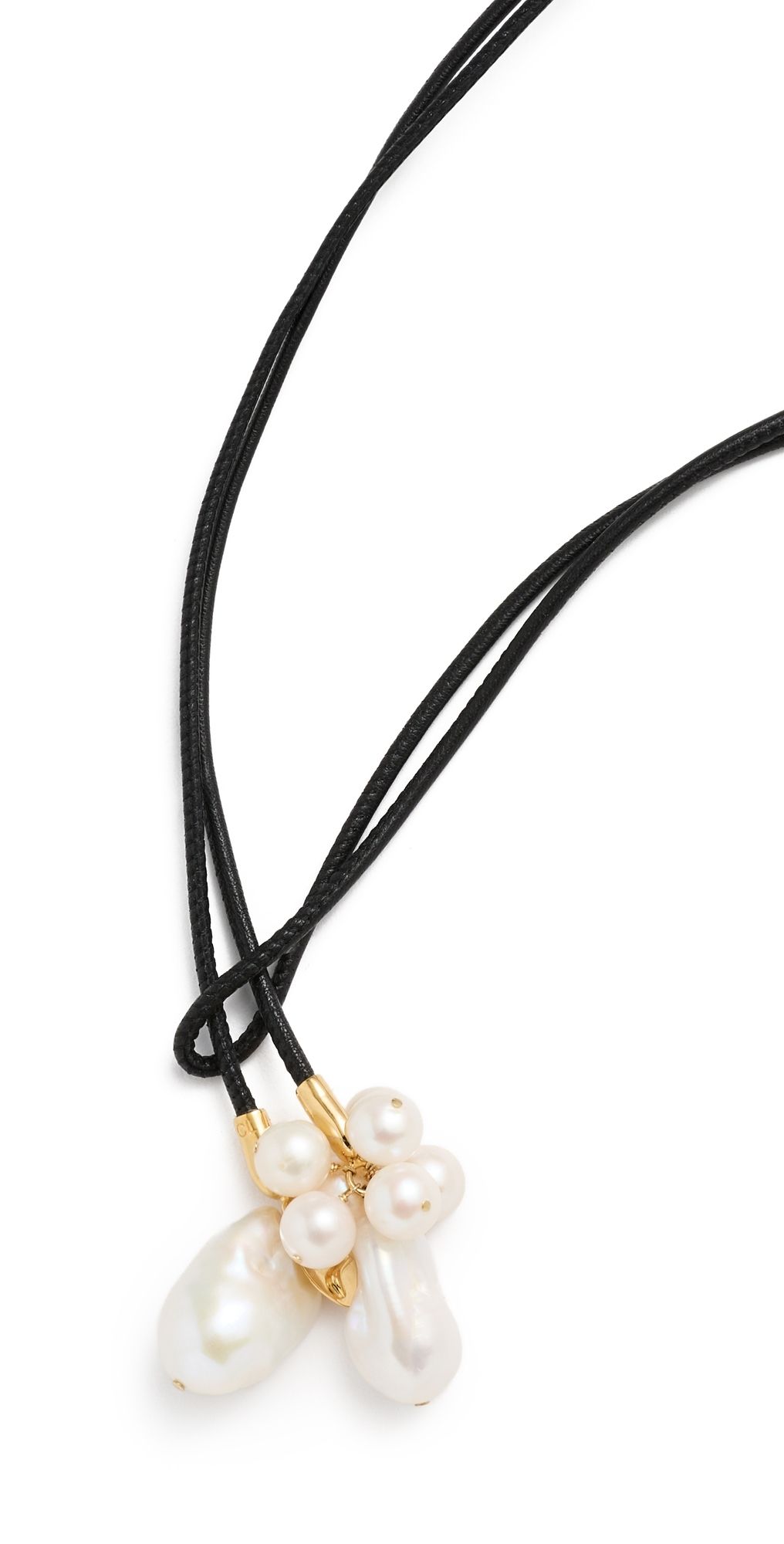 Chan Luu Jolie Lariat Pearl Cluster Necklace White Pearl One Size