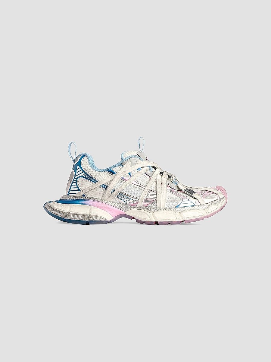 Balenciaga Women's 3XL Extreme Laces B Sneakers - White Multicolor - Size 11