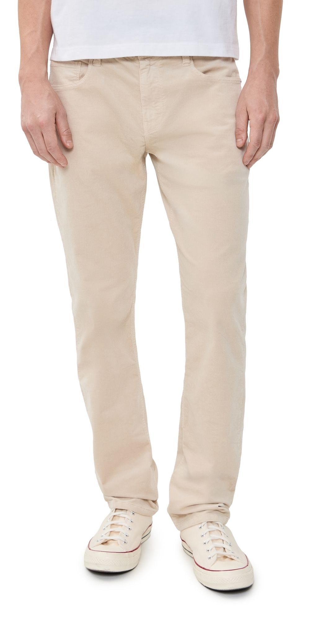 PAIGE Federal Ivory Cream Corduroy Pants Ivory Cream Corduroy 36