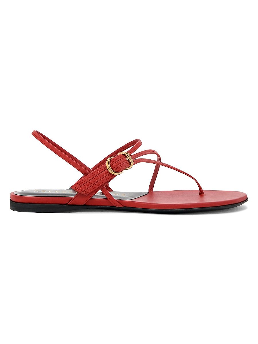 Women's Starry-Eyed Leather Sandals - Red - Size 11