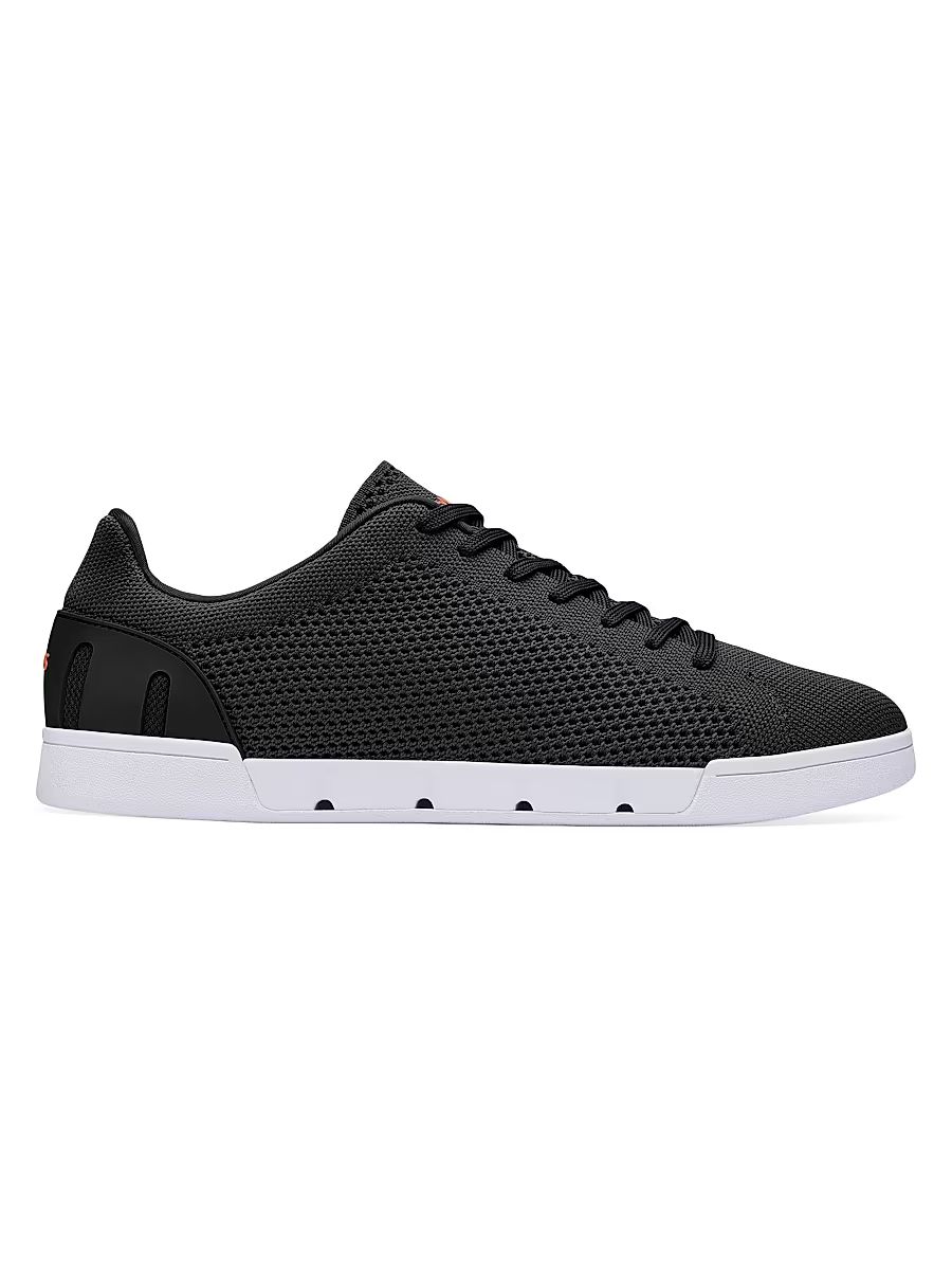Men's Breeze Tennis Knit Low-Top Sneakers - Black - Size 12