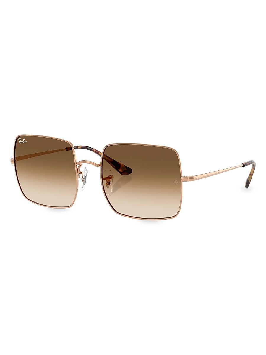 Women's RB1971 54MM Square Sunglasses - Gradient Brown Rose Gold