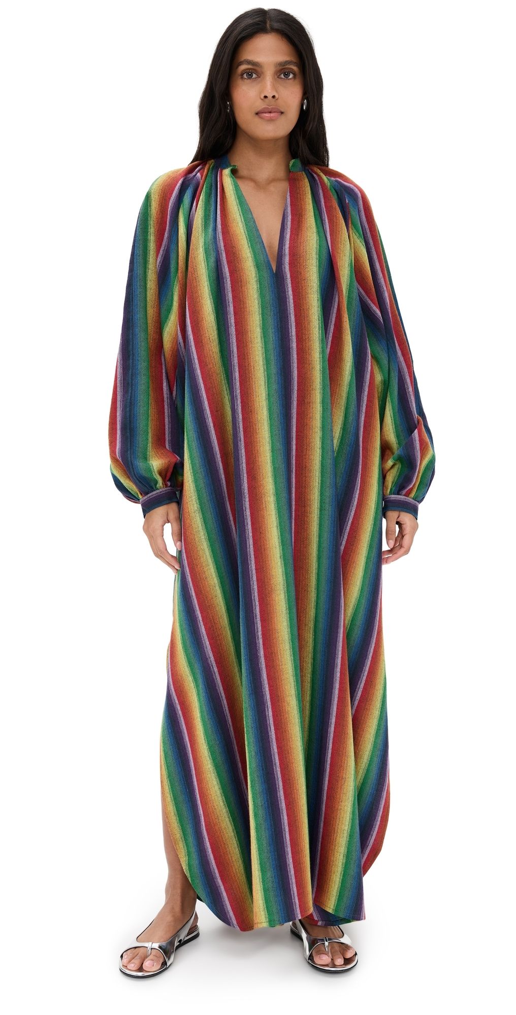 MARRAKSHI LIFE The V Neck Toaureg Dress Stripe 66 M