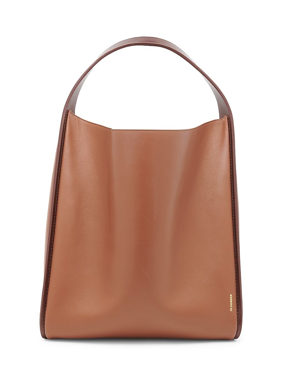 Women's Pivot Leather Tote Bag - Grape