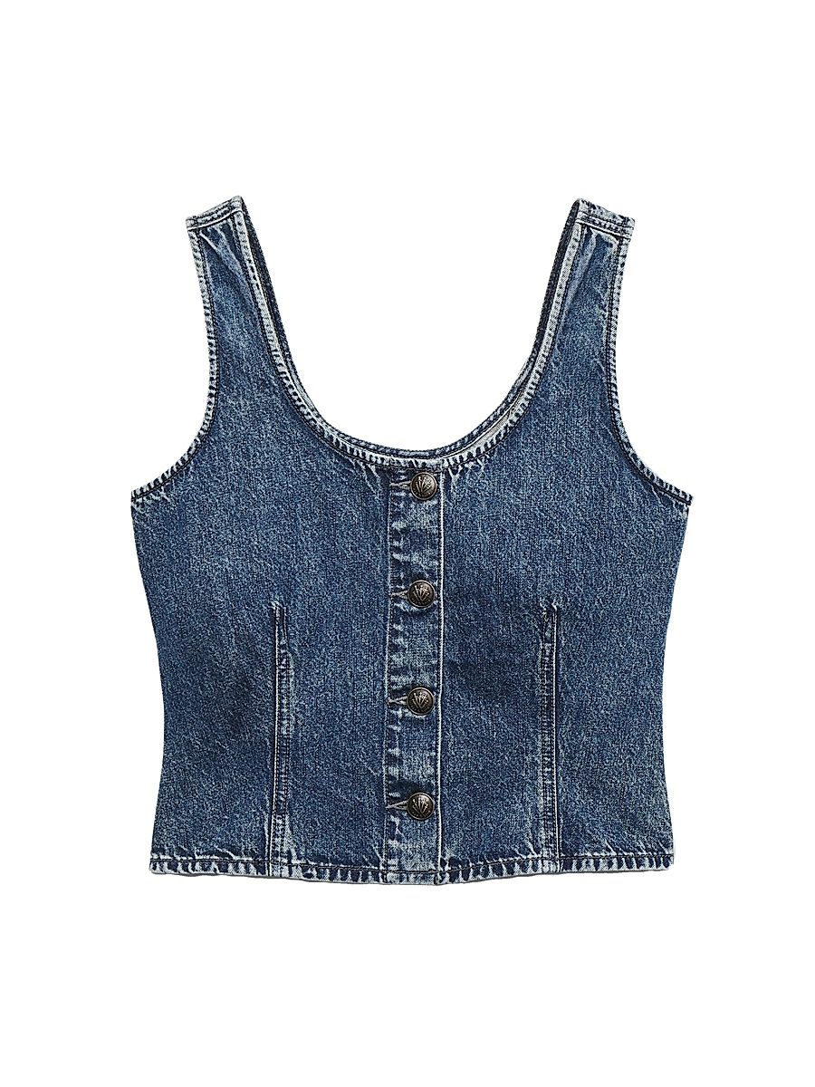 Women's Poppy Denim Top - Adeline - Size 0