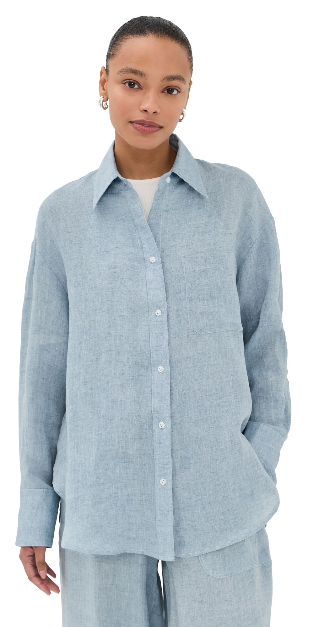 TWP Big Joe Button Down Shirt Light Indigo P