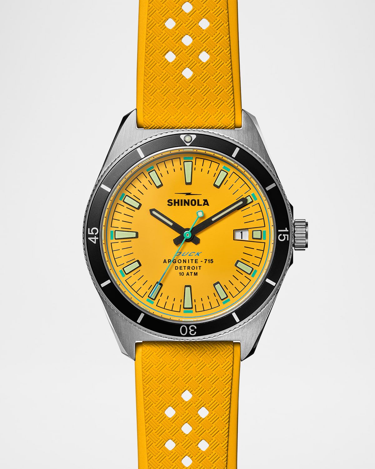 Men & apos;s Duck Rubber-Strap Analog Watch, 40mm