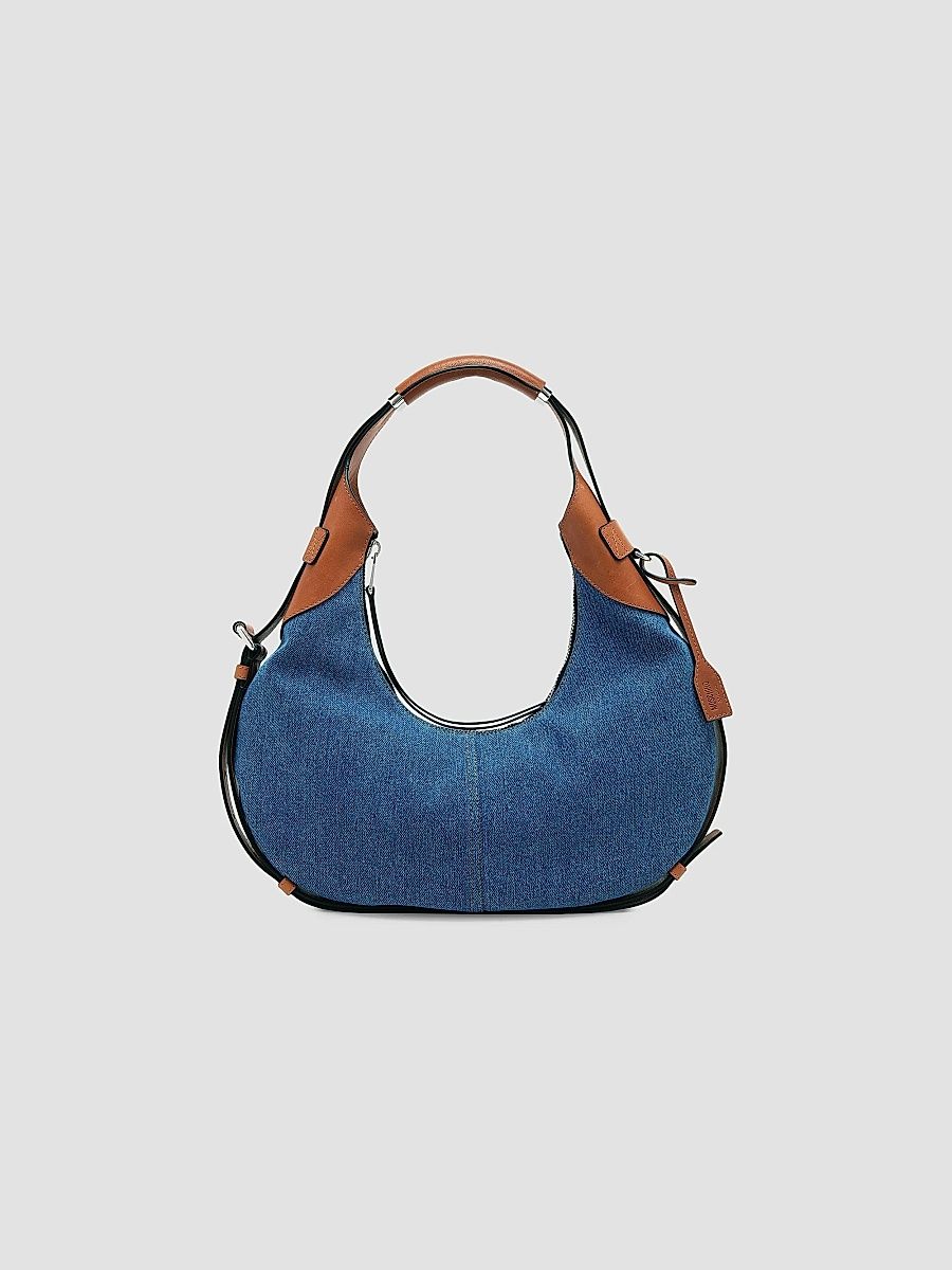 Moschino Women's Handle Me Denim Saddle Bag - Denim