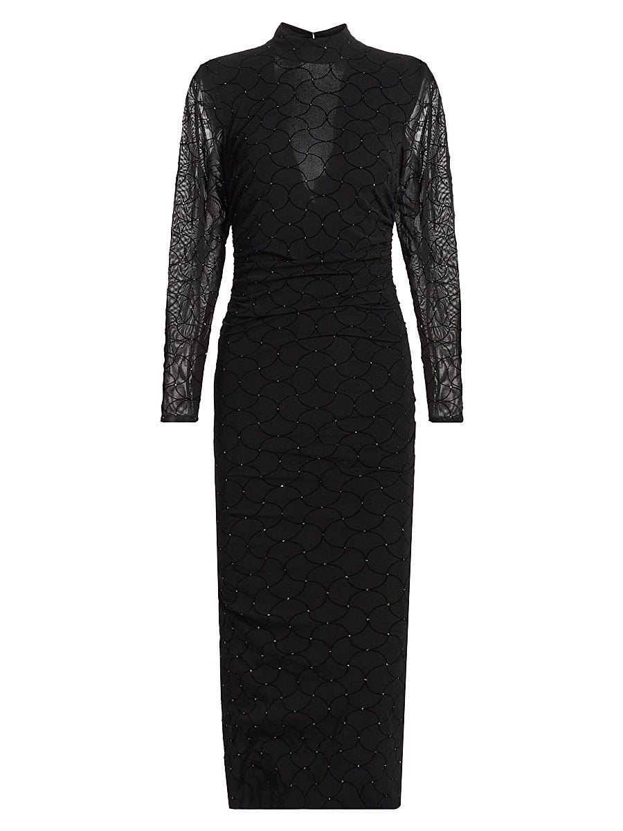 Women's Aurelia Sequined Maxi Dress - Black Diamond - Size 4