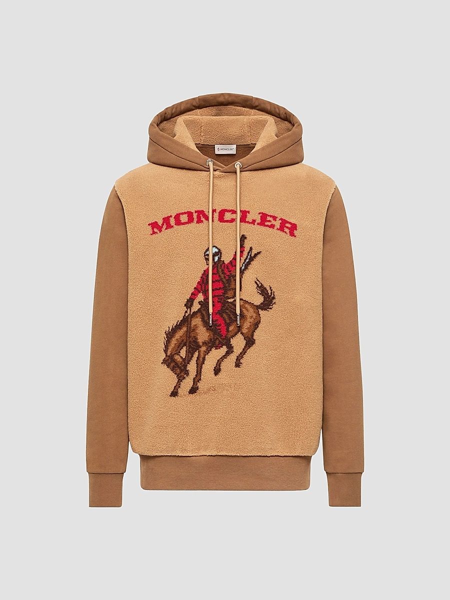 Men's Hoodie in Teddy - Light Brown - Size Small