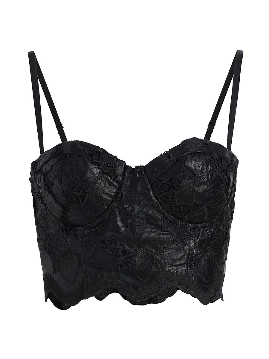 Women's Sonya Silk Bralette - Black - Size XXL
