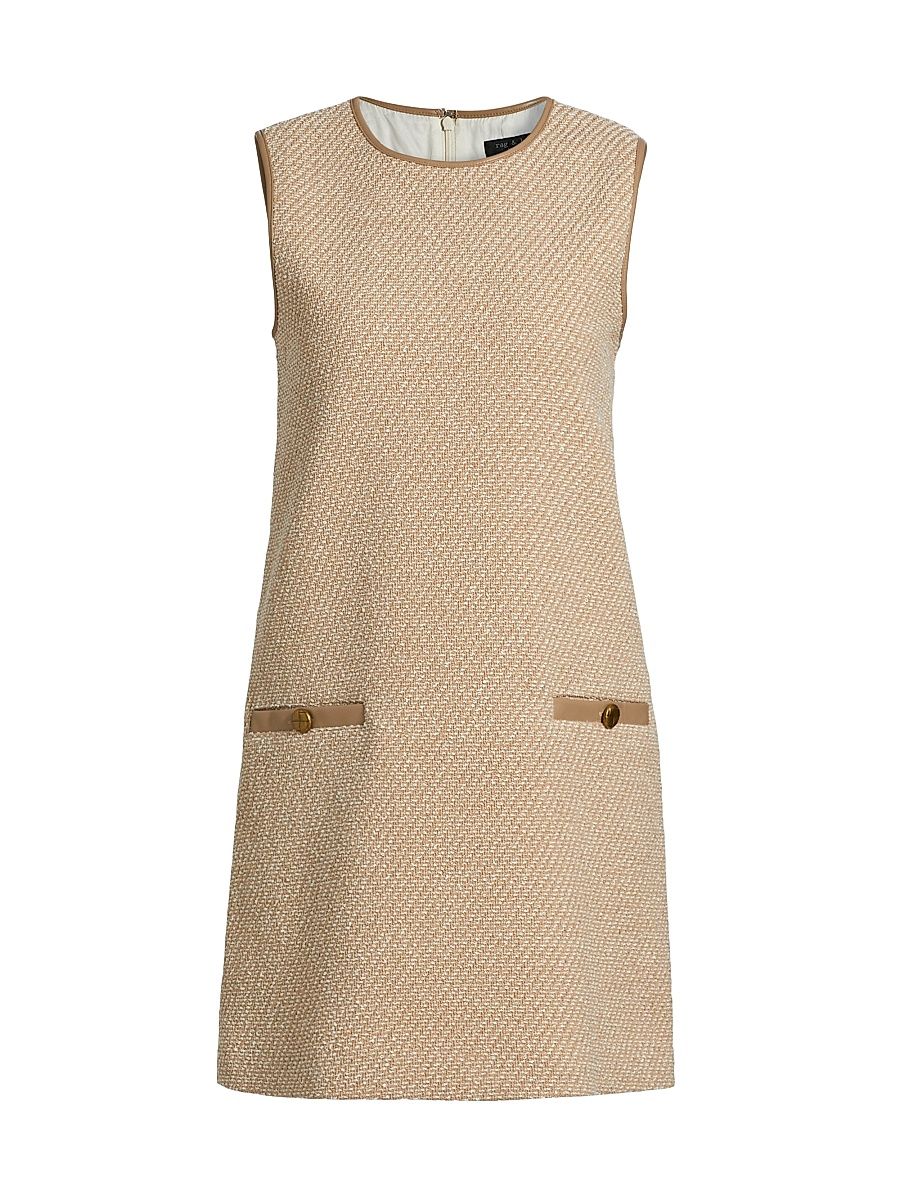 Women's Frances Italian Tweed Dress - Beige - Size XS