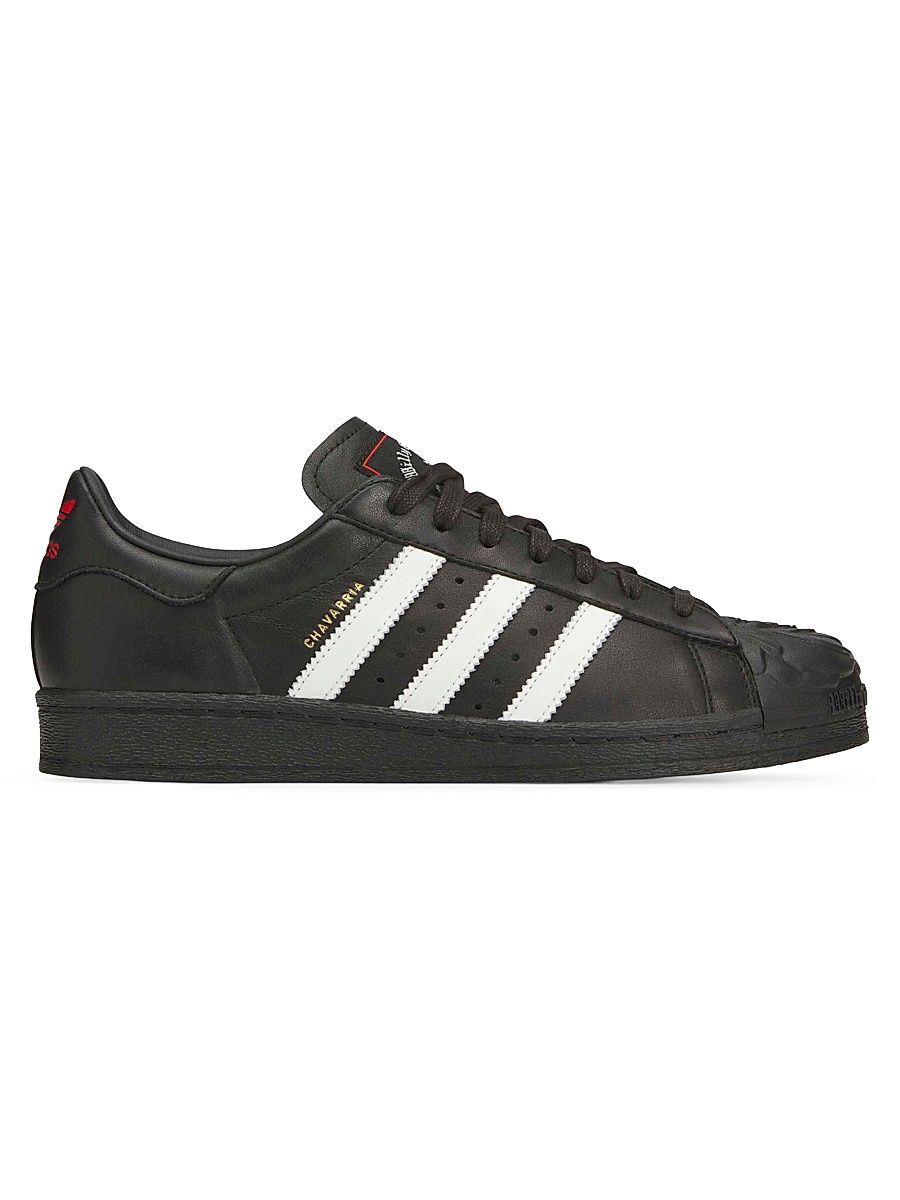 Men's adidas x Willy Chavarria Medaride Superstar Low-Top Sneakers - Core Black Optical White - Size 6.5