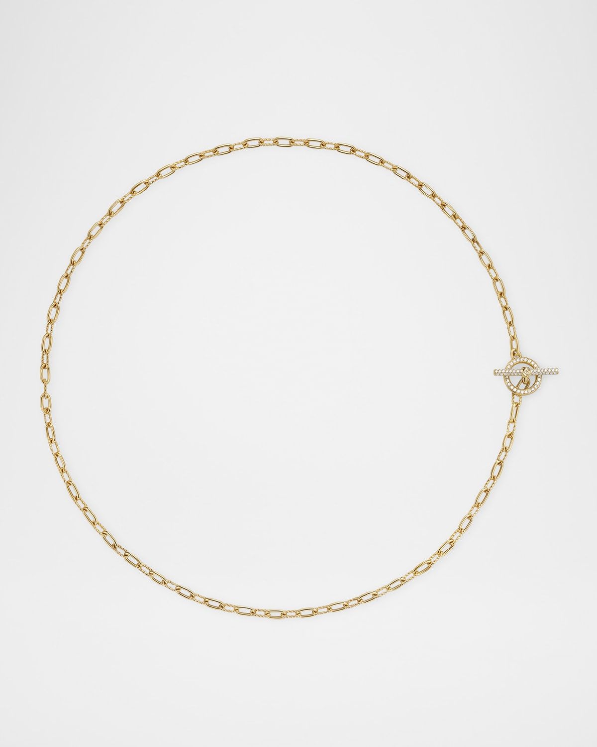 Madison Chain Necklace with Diamonds in 18K Gold, 3mm, 17"L