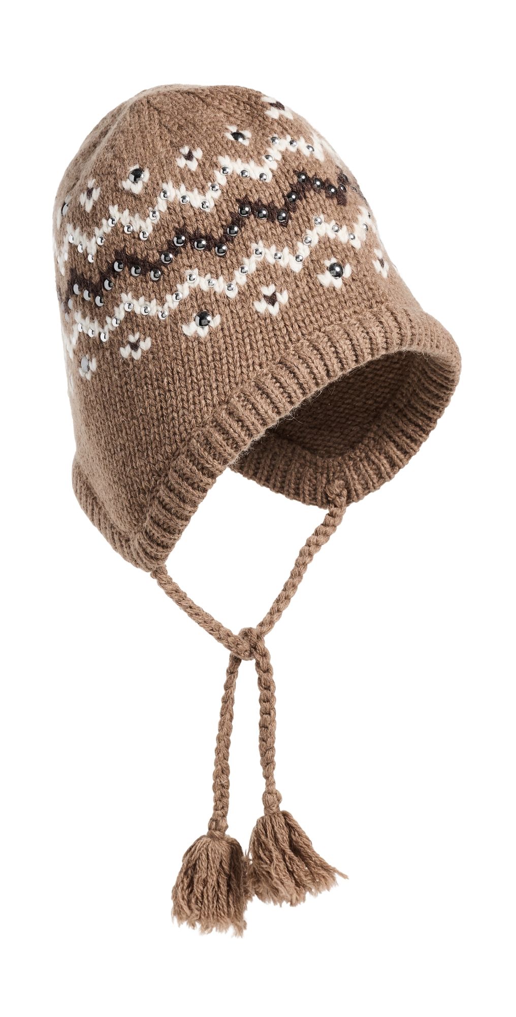rag & bone Fallon Stud Fair Isle Hat cammt One Size
