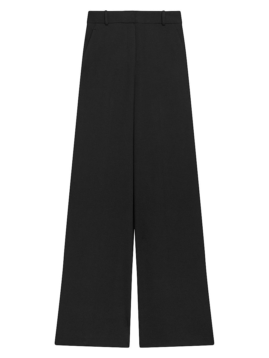 Women's High-Rise Wide-Leg Pants - Black - Size 6