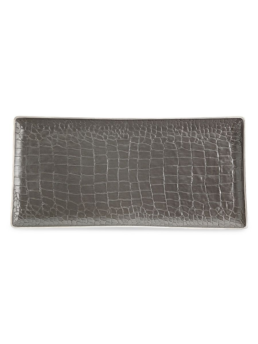 Crocodile Rectangular Porcelain Tray