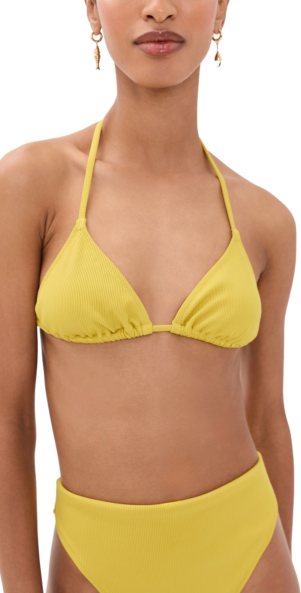 LE BOP Triangle Bikini Top Warm Olive M