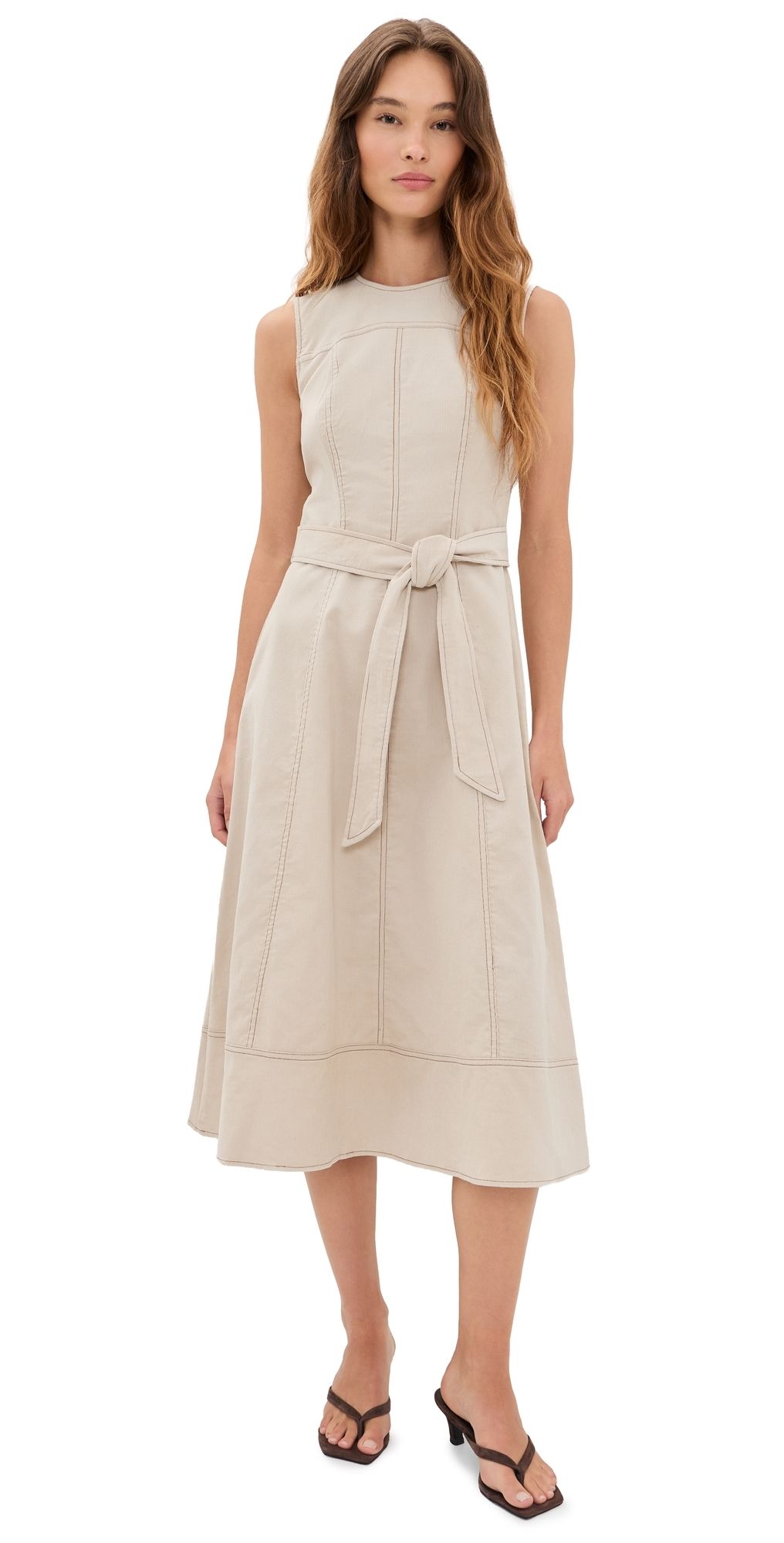 Shoshanna Cora Corduroy Dress Oat 10