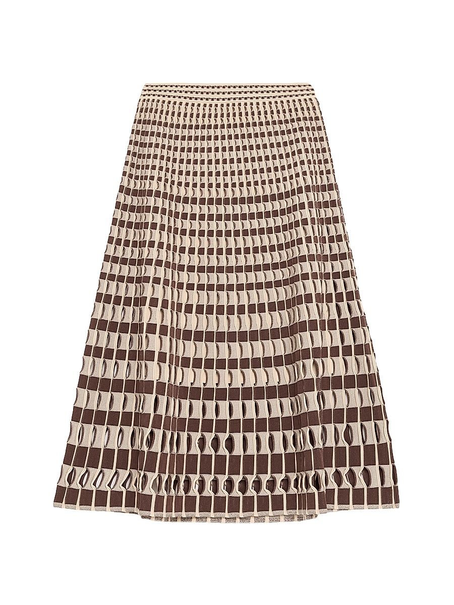 Women's Larken Knit Midi-Skirt - Chocolate - Size XL