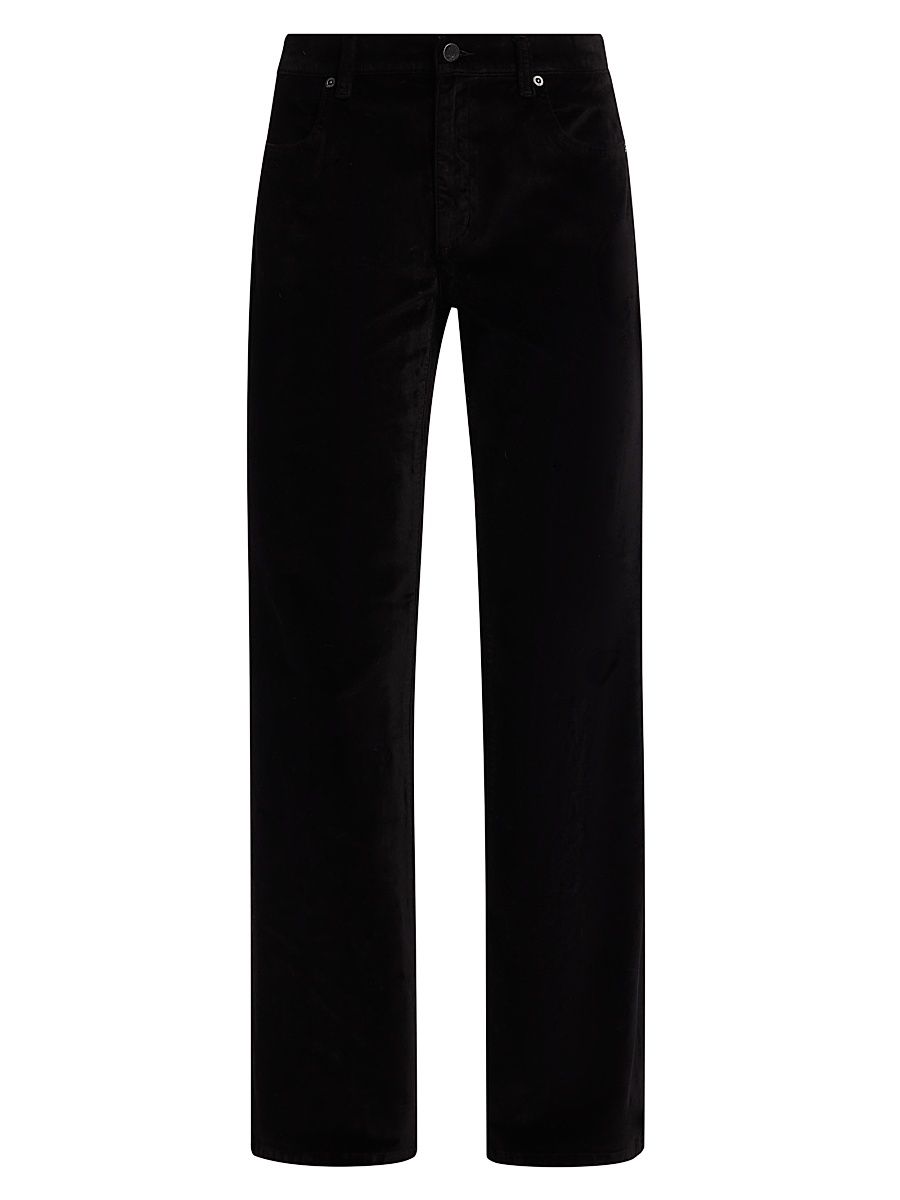 Women's Ruby Stretch-Velvet Pants - Black - Size 16