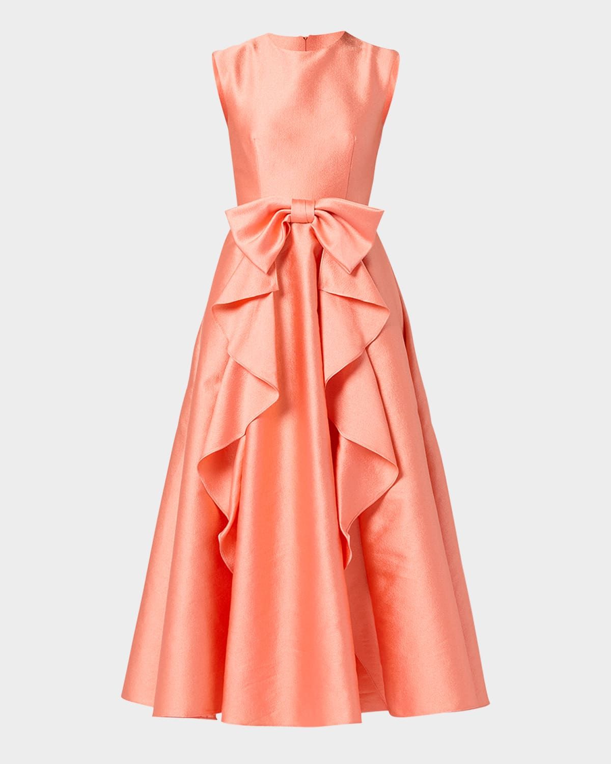 Leo Sleeveless Bow-Front Maxi Dress